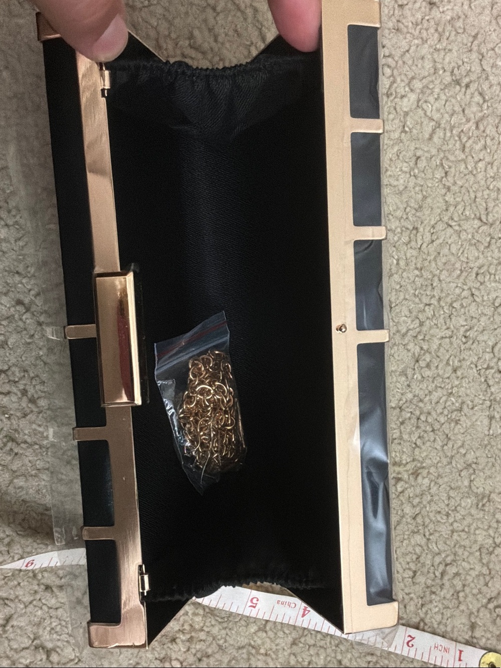 Elegant Black and Gold Decorative Clutch - Picture 5 of 10